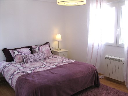 This bedroom with doble bed has also heatin for the winter