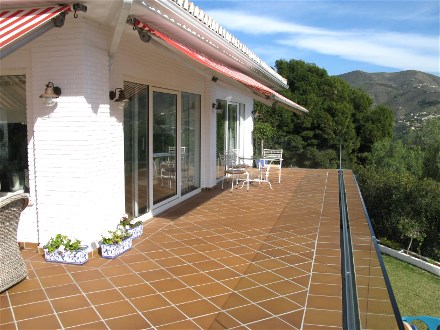 From the terrace you have also a nice view to the mountains