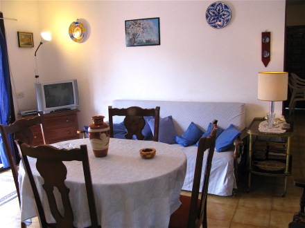 In the living room you have a sofabed for two children or 1 adult