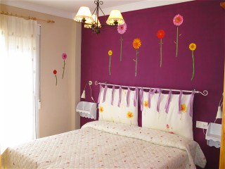 Das Schlafzimmer mit Doppelbett