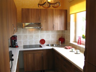 Kche mit Blick auf das Meer