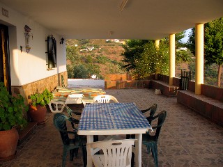 Goen berdachte Terrasse